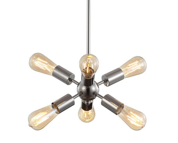 Jobs 17.5" Sputnik Metal LED Chandelier - JONATHAN Y